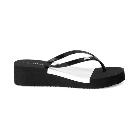 calvin klein wedge shoes|calvin klein wedge flip flops.